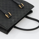 GUCCI GG Canvas Hand Bag Black Gold 120895 Auth 130978-6