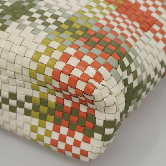 Salvatore Ferragamo Gancini Shoulder Bag Leather Green Silver Auth 130981