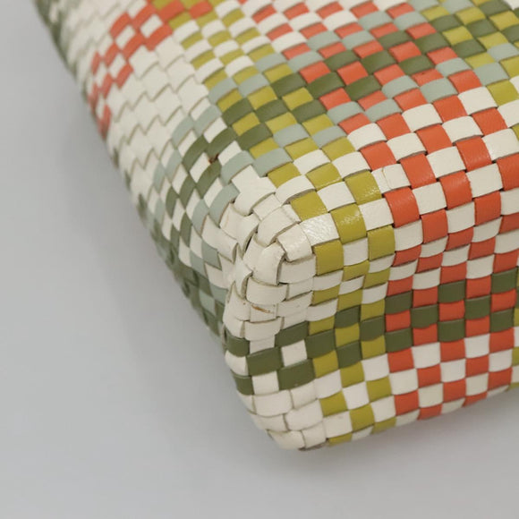 Salvatore Ferragamo Gancini Shoulder Bag Leather Green Silver Auth 130981