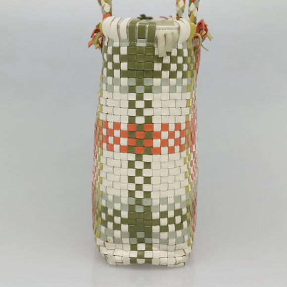 Salvatore Ferragamo Gancini Shoulder Bag Leather Green Silver Auth 130981