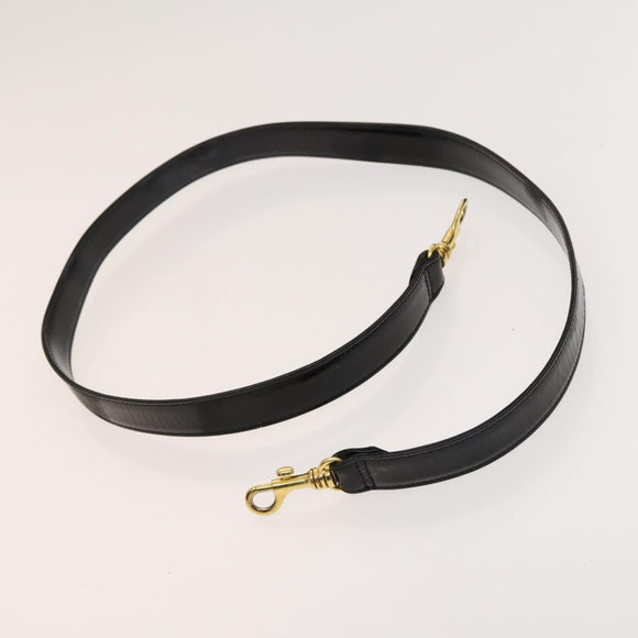 CHANEL Vanity Hand Bag Enamel 2way Black Gold CC Auth 130982