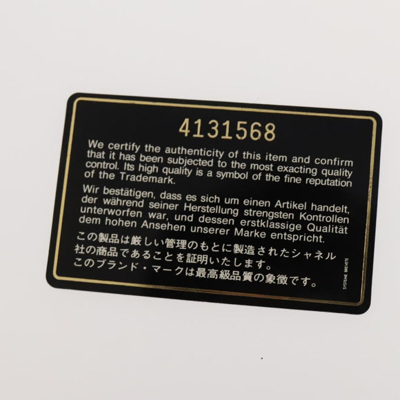 CHANEL Vanity Hand Bag Enamel 2way Black Gold CC Auth 130982