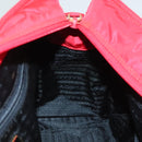 PRADA Hand Bag nylon metal Red Gold Auth 130992-18