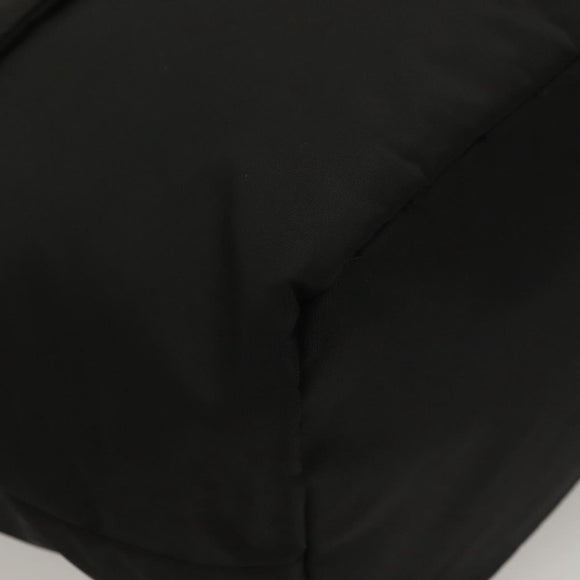 PRADA Hand Bag Nylon Black Silver Auth 130993