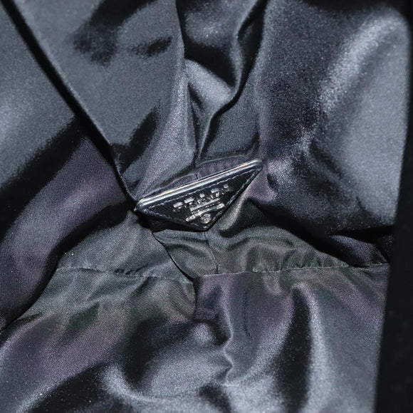 PRADA Hand Bag Nylon Black Silver Auth 130993