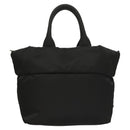 PRADA Hand Bag Nylon Black Silver Auth 130993-2