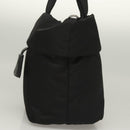 PRADA Hand Bag Nylon Black Silver Auth 130993-3