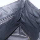 BURBERRY Nova Check Hand Bag Nylon Black Silver Auth 130995-17