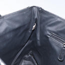 BURBERRY Nova Check Hand Bag Nylon Black Silver Auth 130995-18