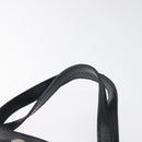 BURBERRY Nova Check Hand Bag Nylon Black Silver Auth 130995-8