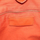 BURBERRY Nova Check Tote Bag PVC Leather Beige Orange gold Auth 130997-10