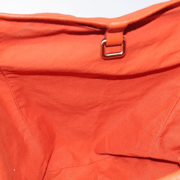 BURBERRY Nova Check Tote Bag PVC Leather Beige Orange gold Auth 130997