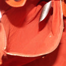 BURBERRY Nova Check Tote Bag PVC Leather Beige Orange gold Auth 130997-12