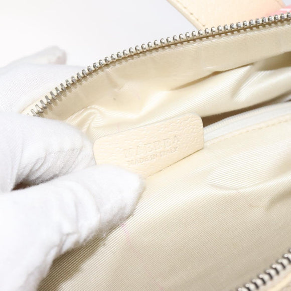 BVLGARI Logo Mania Tote Bag Canvas Pink Silver Auth 131000