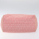 BVLGARI Logo Mania Tote Bag Canvas Pink Silver Auth 131000-5