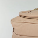 Chloe Paraty Hand Bag Leather 2way Beige Gold Auth 131001-15