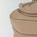 Chloe Paraty Hand Bag Leather 2way Beige Gold Auth 131001-17