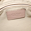 Chloe Paraty Hand Bag Leather 2way Beige Gold Auth 131001-19