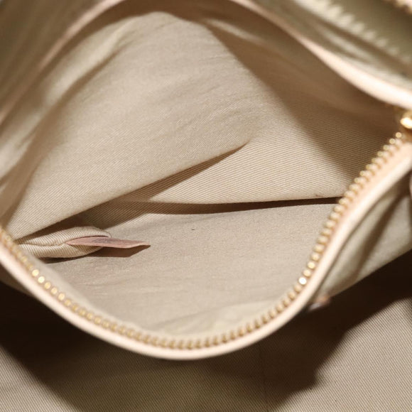 Chloe Paraty Hand Bag Leather 2way Beige Gold Auth 131001