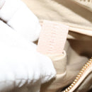 Chloe Paraty Hand Bag Leather 2way Beige Gold Auth 131001-12