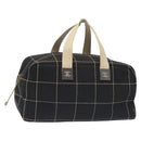 CHANEL Hand Bag Canvas Black CC Auth 131003-1