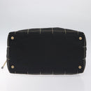 CHANEL Hand Bag Canvas Black CC Auth 131003-10