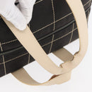 CHANEL Hand Bag Canvas Black CC Auth 131003-5