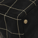 CHANEL Hand Bag Canvas Black CC Auth 131003-12