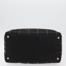 CHANEL Hand Bag Canvas Black CC Auth 131003-16