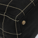CHANEL Hand Bag Canvas Black CC Auth 131003-14