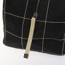 CHANEL Hand Bag Canvas Black CC Auth 131003-16