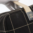 CHANEL Hand Bag Canvas Black CC Auth 131003-11