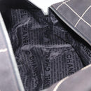 CHANEL Hand Bag Canvas Black CC Auth 131003-23