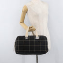CHANEL Hand Bag Canvas Black CC Auth 131003-29