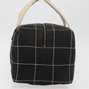 CHANEL Hand Bag Canvas Black CC Auth 131003-3