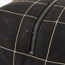 CHANEL Hand Bag Canvas Black CC Auth 131003-4