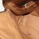 CELINE Macadam Canvas Hand Bag PVC Leather 2way Brown Gold Auth 131004-19
