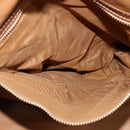 CELINE Macadam Canvas Hand Bag PVC Leather 2way Brown Gold Auth 131004-11