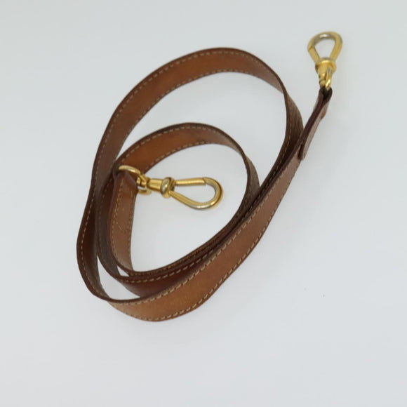CELINE Macadam Canvas Hand Bag PVC Leather 2way Brown Gold Auth 131004