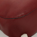 BALLY Shoulder Bag Leather 2way Red Silver Auth 131007-16