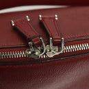 BALLY Shoulder Bag Leather 2way Red Silver Auth 131007-10