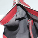 BALLY Shoulder Bag Leather 2way Red Silver Auth 131007-20