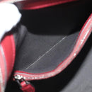 BALLY Shoulder Bag Leather 2way Red Silver Auth 131007-22