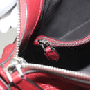 BALLY Shoulder Bag Leather 2way Red Silver Auth 131007-23