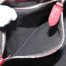 BALLY Shoulder Bag Leather 2way Red Silver Auth 131007-24