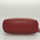 BALLY Shoulder Bag Leather 2way Red Silver Auth 131007-5