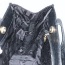 Salvatore Ferragamo Vala Tote Bag Leather Black Gold Auth 131008-18
