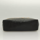 BURBERRY Nova Check Hand Bag Canvas Leather Beige Gold Auth 131011-5