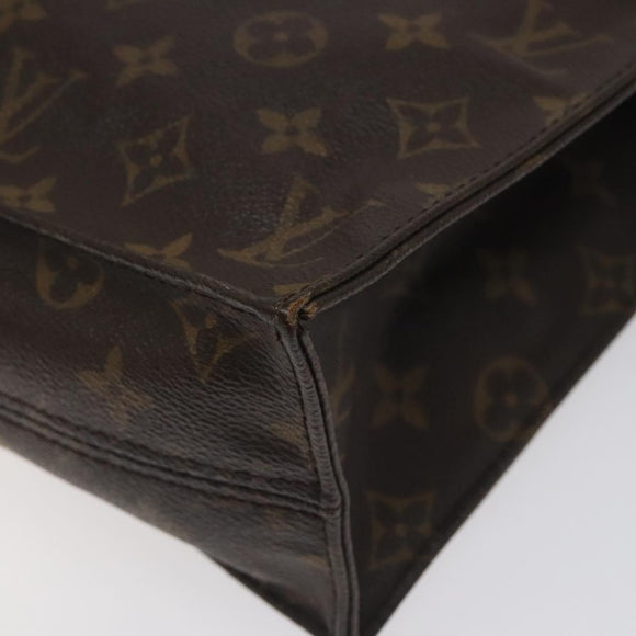 LOUIS VUITTON Monogram Sac Plat Hand Bag M51140 LV Auth 131017