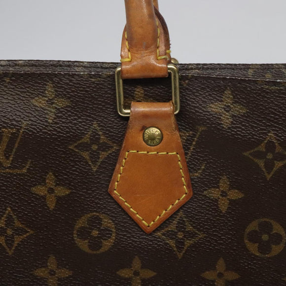 LOUIS VUITTON Monogram Sac Plat Hand Bag M51140 LV Auth 131017